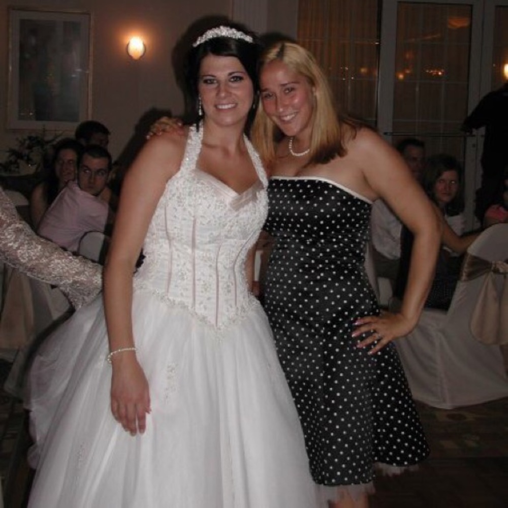 Black & White Polka Dot Strapless Dress